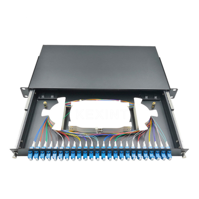LC UPC Rack Fiber Patch Panel Box توزيع إطار نوع الدرج